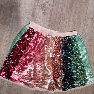 H&M Colorful Sequin Mini Skirt 7-8 Year Old